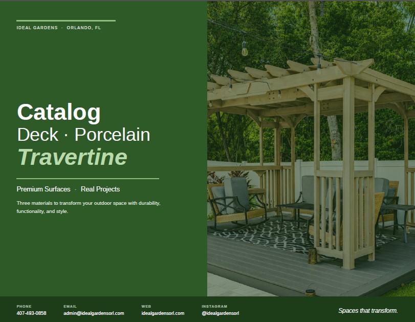 Deck Porcelain Travertine